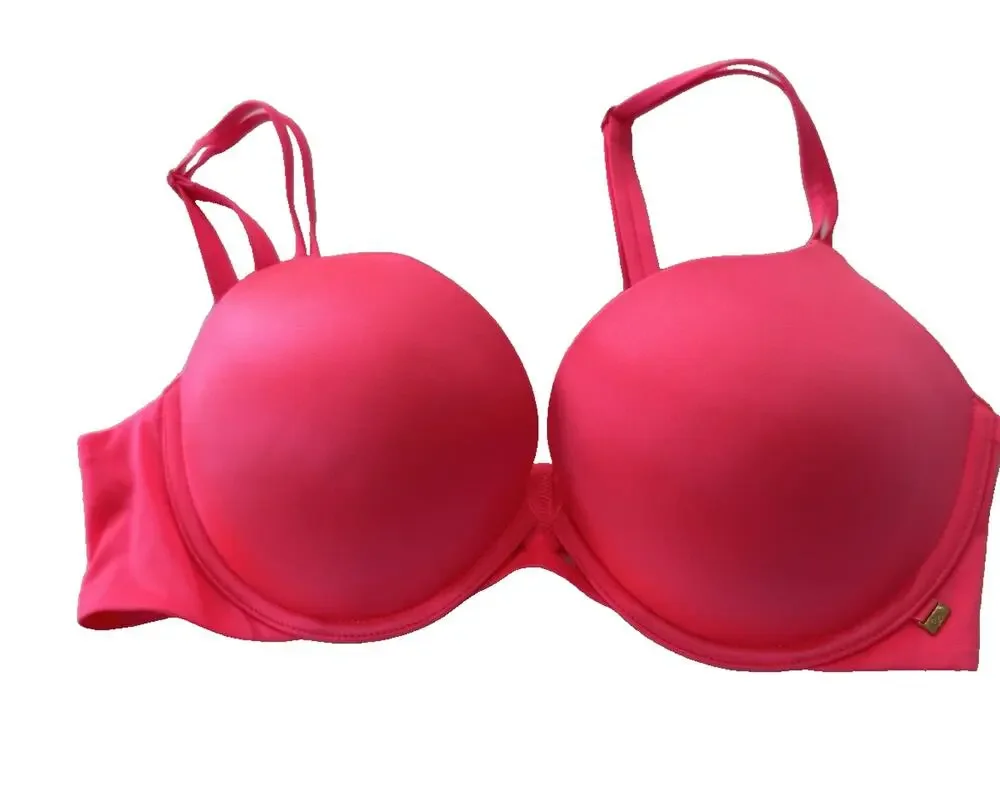 Victoria's Secret Very Sexy Push Up Bra 34D Neon Pink Underwire Padded